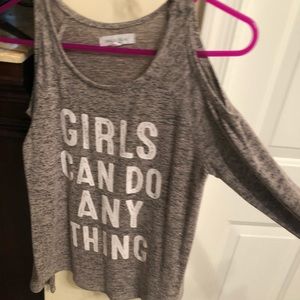 Girls can do anything long sleeve shirt